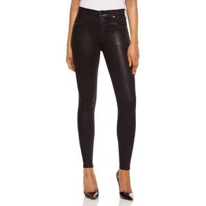 Hudson Barbara High Rise Coated black skinny jean